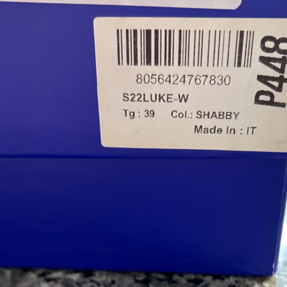 P448 Luke Chunky Sneakers Snakeskin Heel Shabby Gray EU39 - Picture 6 of 6